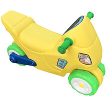 幼儿园滑滑车小孩车儿童玩具车扭扭车溜溜车幼儿园咪咪狗动物滑行车学步滑滑车 黄色 霸气摩托车