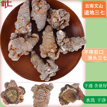 三七30头文山三七不带剪口滑头优七三七35个田七可打粉500g三七头
