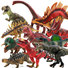 恐龙玩具软胶仿真霸王龙模型动物套装男孩玩具 TPR实心软皮超值11款套装