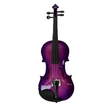 奇宝居木质初学者小提琴成人儿童练习小提琴紫色小提琴乐器 1/4