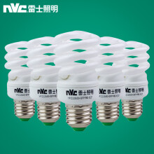 雷士照明（NVC）节能灯 E27大口螺旋5支装23W6500K 日光色（白光）