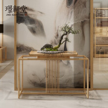 璟轩堂玄关桌 条案新中式家具 实木供桌 条几 实木现代简约 端景台 墙边桌新中式禅意家具