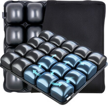 粤华防褥疮充气坐垫防压疮气垫截瘫残疾人老人加厚透气臀部减压护理气坐垫 CU-13加厚型41*46CM