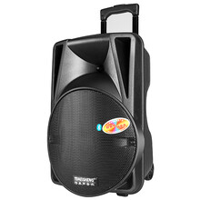 特美声广场舞音响12寸户外移动拉杆充电大功率便携式蓝牙播放器家用带无线话筒12寸K歌消原音手提室外 旗舰版+1手麦+1头麦