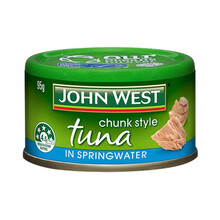 JOHN WEST 西部约翰 三文鱼罐头 金枪鱼罐头即食健身95g三明治沙拉饭团材料 烟熏 金枪鱼 泉水浸金枪鱼95g