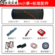 古筝初学者便携式儿童入门练习演奏小型迷你扬州小古筝古筝琴 90cm 小筝 黑(标准配件)