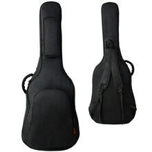 米囹 吉他背包39寸吉他包41寸加厚40寸民谣吉它袋套36寸学生男女款琴包 加厚全黑双兜40/41寸包