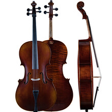 台氏(Tsviolin)手工制作大提琴演奏独奏大提琴初学者大提琴成人儿童欧料制作 A款1/2尺寸大提琴