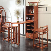一舍 红木家具 非洲花梨（学名:刺猬紫檀）实木吧台酒吧柜酒吧桌客厅小酒柜家用储物柜红酒柜休闲吧 单个吧台不带凳子