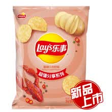 超市	乐事（Lay's）薯片 休闲零食 香辣小龙虾味 135克