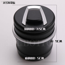 适用于21款北京现代汽烟灰缸 ix25 ix35御翔车内带盖LED灯车载用烟缸 【不带标带灯款】银色