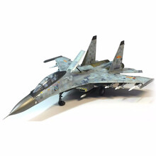 小号手拼装军事飞机模型 仿真1/48苏Su-30MK战斗轰炸机歼击机航模 80308 模型+胶水+工具+上色笔+油漆3瓶+稀释剂