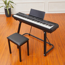 西恩（Sieem）电钢琴88键重锤便携式家用儿童钢琴专业考级成人学生初学者实木电子钢琴智能数码 【专业级】便携式SN125黑色+U型架+琴凳
