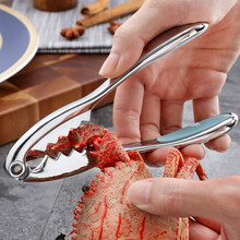 宜美汇 吃螃蟹工具螃蟹夹子钳子大闸蟹工具蟹钳夹剥蟹工具吃海鲜家用蟹夹 螃蟹钳(绿色)