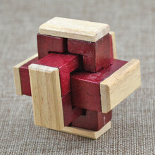 孔明锁 鲁班锁 木制幼儿园学生儿童拆装成人力玩具礼物鲁班球 心心相印