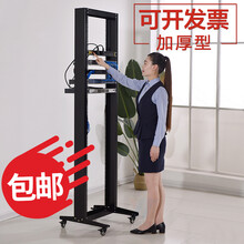 电脑开放式机架交换机带轮定制做42U22U标准19英寸网络机柜机架展示架布线拼装机房1.2米1.6米 1.6米高带轮（有现货）