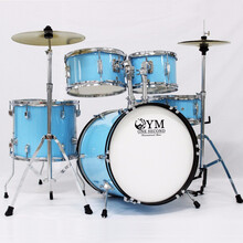 一秒（ONESECOND）【2-5岁】【4-12岁】儿童初学培训班爵士鼓架子鼓5鼓2镲3镲送鼓凳 5鼓2镲松石蓝YMCH0412(4-12岁）