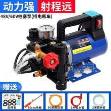 电动喷雾器农用手提式打药机农药弥雾机喷雾机高压充电果树园林打药泵隔膜泵洗车机器抽水机双缸柱塞泵 48V/60V柱塞泵+30米高压管+赠枪