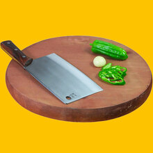 铁匠世家 切菜刀切肉刀家用不锈钢菜刀手工锻打切片刀两用斩切刀锋利耐用厨房刀具善胜款