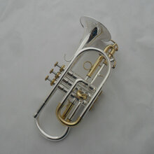 哈麦伦 降B调扳机短号乐器 银色短号演奏乐器 双色短号 银色