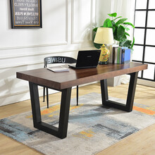 恬梦 北欧实木电脑桌 台式家用书房卧室学习写字书桌工作台 现代简约职员电脑办公桌椅组合 120*60*75桌面厚5公分