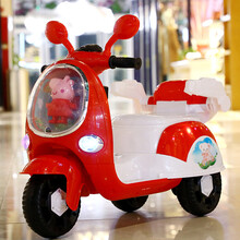 脉驰 小猪儿童电动摩托车3男女宝宝小孩带遥控三轮车充电瓶5玩具可坐人1 标配红小电瓶4A音乐版自驾