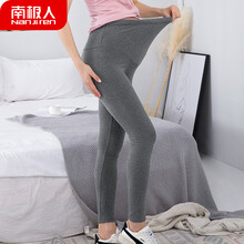 南极人(Nanjiren)孕妇裤棉薄款外穿高腰托腹可调节孕妇内衣夏季孕妇装铅笔裤打底裤子NAS9T80052-1深灰L