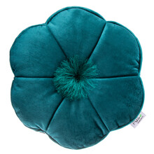 ins风靠垫床头靠背办公室客发流苏坐垫 绀青色花朵-加购收藏优先发