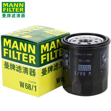 （MANNFILTER）曼牌国产机滤机油滤芯格滤清器过滤网新款发动机保养专用汽车配件 W68/1 吉利新帝豪/帝豪RS 1.5