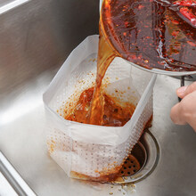 洁比世 日本沥水袋 厨余垃圾水槽干湿分离自立垃圾袋 水池过滤菜渣防堵塞收纳袋 30只