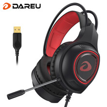 达尔优 EH715 头戴式耳机 耳麦 游戏耳机 电脑耳机 黑色（虚拟7.1声道 绝地求生 吃鸡耳机) 黑色 单USB接口【电脑专用 虚拟7.1 音质好】