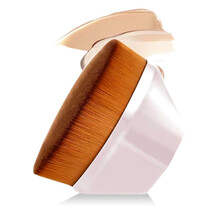 55号魔术粉底刷不卡粉底妆腮红花瓣扁头化妆刷无痕刷化妆工具 粉色化妆刷1件装 人造纤维配收纳盒