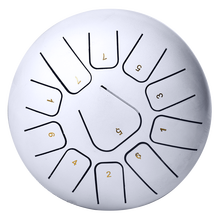 乐府诗（YUEFUSHI） 空灵鼓乐器玄空鼓钢舌忘忧鼓成人儿童初学者悬空鼓色空灵鼓手碟鼓11音无玄鼓 白色 12寸