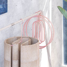 名至铝合金晒被子神器晾晒床单被单旋转晾衣架圆形阳台晾被套螺旋式折叠收纳晒衣架实心不锈钢无痕晒衣架 【109玫瑰金】可折叠 2个装