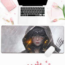 镇魂歌 鼠标垫超大号女生卡通动漫游戏周边二次元可爱加厚锁边网吧键盘垫笔记本个性定制订制办公电脑桌垫 幽灵公主 300x800x3mm