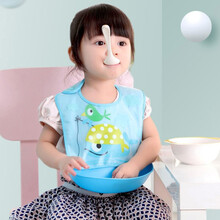 宝宝吃饭围兜婴儿围嘴兜衣幼儿小孩口水巾 【1个】图案随机