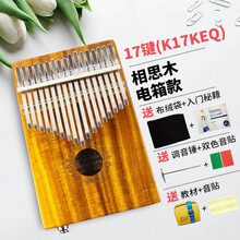 竹林丰 拇指琴卡林巴琴相思木17音桃花芯10音非洲手指琴 拇指琴民族乐器 17音电箱相思木（K17KEQ）配音贴+教程