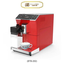 BTB-202意式全自动咖啡机 家用卡布奇诺奶泡机 商务办公室现磨全自动 美式一体机 宝路通咖啡机 红色