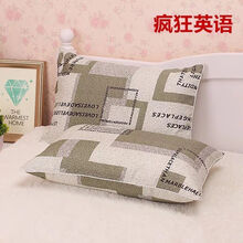 枕头学生单人一只装枕芯送枕套宿舍日式卡通可爱成人男女孩青少年 【60*40疯狂英语】1枕芯+1枕套