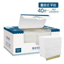 一次性洗脸巾棉柔巾洁面巾美容巾非压缩毛巾干湿两用毛巾面巾 40片装 水刺无纺布