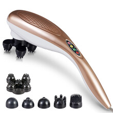 科博尔 颈椎按摩器多功能全身电动手持式按摩棒锤震动老人脖子小海豚按摩仪肩颈肩部肩膀背颈部颈肩腰部家用 玫瑰金电脑版