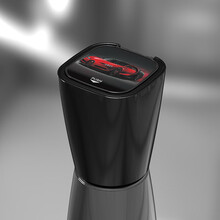 路诺 wiyloy 车载烟灰缸汽车用品LED灯带盖烟灰缸 高阻燃内胆带防堵棒 安全耐高温带烟夹 水晶外壳 黑色