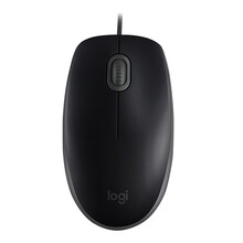 罗技（Logitech） M110有线鼠标静音笔记本台式机USB口游戏办公家用光电 黑色