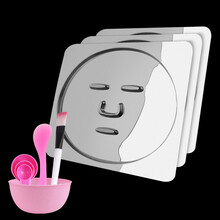 海藻面膜模型托盘工具免调模具diy模板美容院自制硅胶可反复使用 PVC面膜托3个+4件套