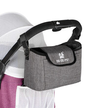DODOPET宠物推车通用挂钩婴儿宝宝童车配件360度旋转挂收纳包挂 灰色挂包