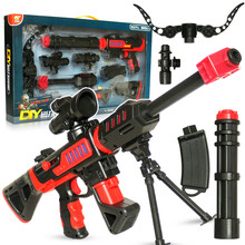 儿童玩具枪百变磁力拼装枪玩具模型电动语音枪全套装男孩礼物 108合一·磁力拼装枪2295