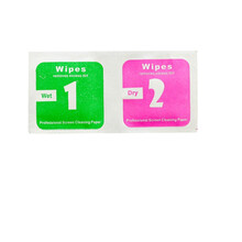 擦手机屏幕的纸巾数码手机清洁工具批发干湿包酒精包钢化贴膜屏幕专用擦屏布湿纸巾 300套(干包+湿包各1片为一套)