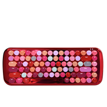 摩天手(Mofii)LUSC 红颜无线充电蓝牙键盘 办公键盘 女性圆形朋克 安卓苹果iPad笔记本电脑键盘 电镀可乐红
