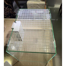 鱼缸盖板鱼缸跳网盖逃网跳盖鱼跳缸龟逃跑逃走越狱网罩 12mm透明亚克力盖托2个