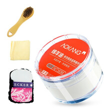 奥康（Aokang）皮鞋鞋油黑色白色绵羊油滋养膏无色通用保养油套装真皮清洁护理擦鞋神器棕色皮衣保养油 无色绵羊油（90ml）刷子+手套+毛巾